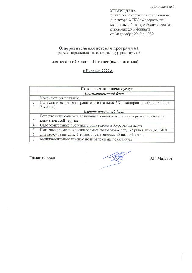 Программа лечения Оздоровительная детская санаторий Орджоникидзе Кисловодск